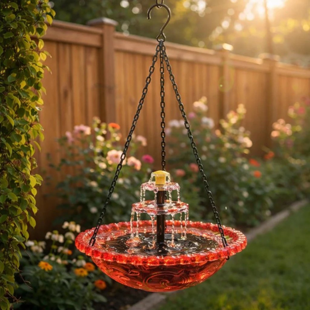 🔥✨2026 Spring Hot Sale 49% OFF--Solar Cascade Hanging Bird Bath Fountain