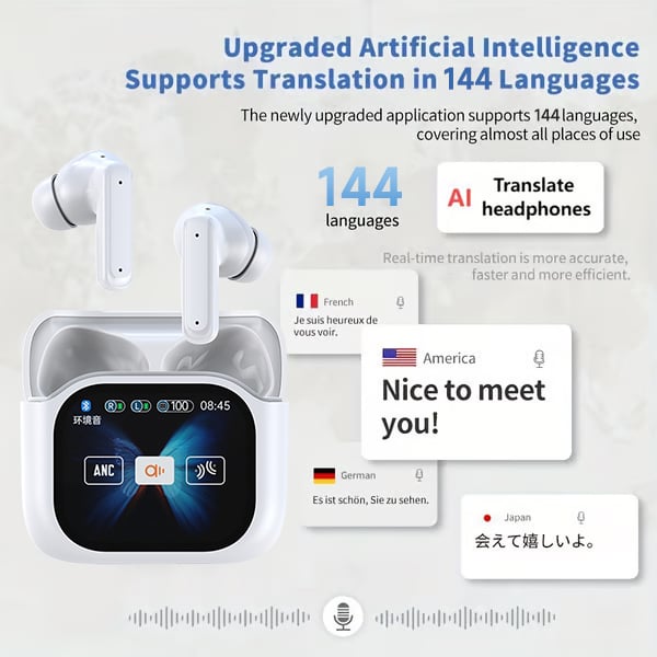 🎁ONLY $19.99🔥Wireless Bluetooth Translation Earphone With LED display screen(Fit iOS & Android)