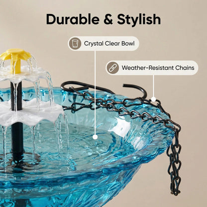 🔥✨2026 Spring Hot Sale 49% OFF--Solar Cascade Hanging Bird Bath Fountain