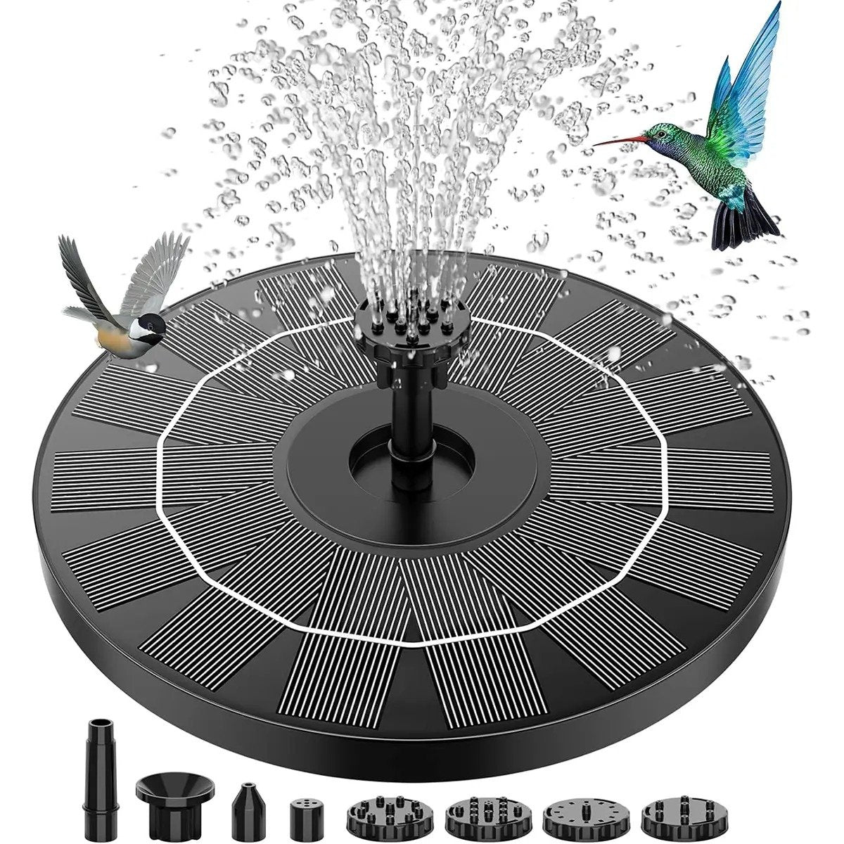🔥Hot Sale🔥⛲ Solar Fountain, Solar Powered Bird Bath Fountain Pump