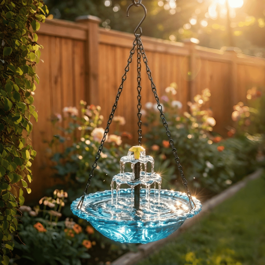 ✨2026 Spring Hot Sale 49% OFF🐦Solar Cascade Hanging Bird Bath Fountain