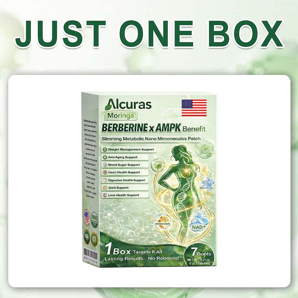 🧬 Alcuras® Moringa · Berberine × NAD+ 𝟏𝟎-𝐢𝐧-𝟏 𝐀𝐝𝐯𝐚𝐧𝐜𝐞𝐝 𝐍𝐚𝐧𝐨 𝐌𝐢𝐜𝐫𝐨𝐧𝐞𝐞𝐝𝐥𝐞 𝐏𝐚𝐭𝐜𝐡 — 𝐎𝐧𝐜𝐞 𝐃𝐚𝐢𝐥𝐲, 𝐕𝐢𝐬𝐢𝐛𝐥𝐞 𝐑𝐞𝐬𝐮𝐥𝐭𝐬 𝐢𝐧 𝟕 𝐃𝐚𝐲𝐬