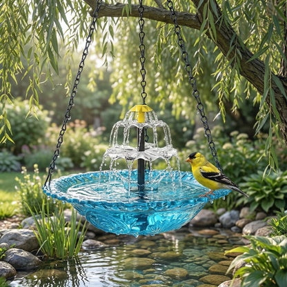✨2026 Spring Hot Sale 48% OFF🐦Solar Cascade Hanging Bird Bath Fountain