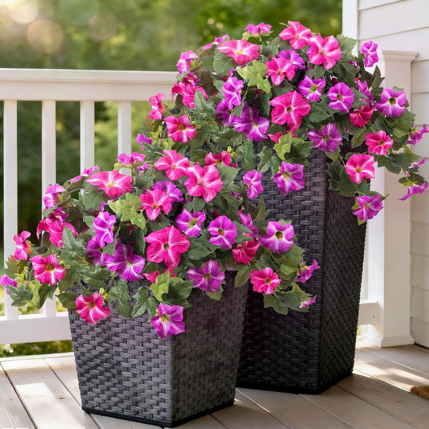 Artificial Fake Petunia Flowersfor Outdoor Decoration (2Pcs)
