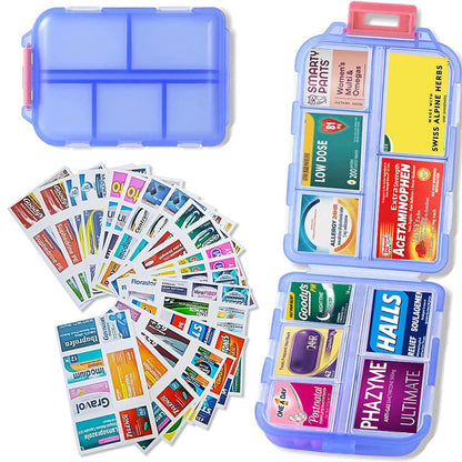 🌸Mother's Day Sale 50% OFF🔥Travel Pill Organizer Box (161 Labels for Customization)