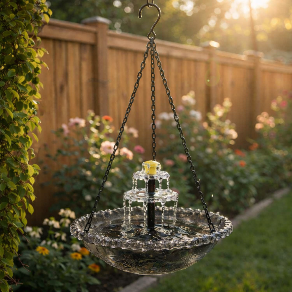 ✨2026 Spring Hot Sale 48% OFF🐦Solar Cascade Hanging Bird Bath Fountain