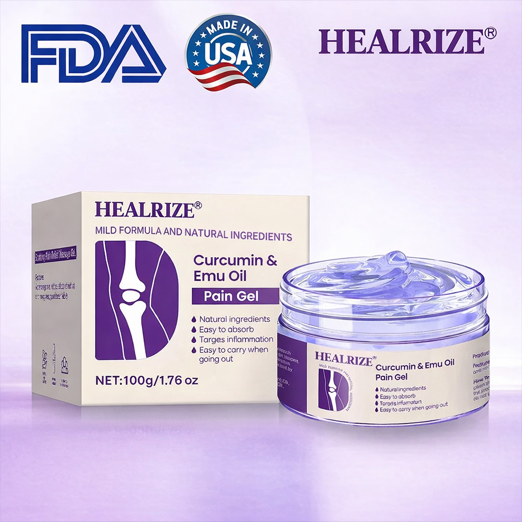 HEALRIZE®  Curcumin & Emu Oil Pain Gel – 🏥Backed by US Osteopathic Experts