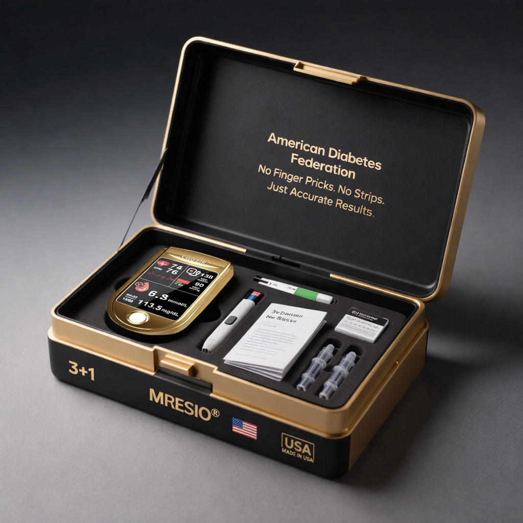 🩸Health America Subsidized Product |Mresio® Professional 12in1 Glucose & Vital Signs Monitor-Painless, Fast, Precise& FDA-Backed(Made in California, USA)