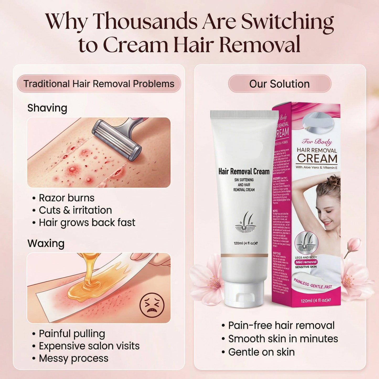 Mresio™  Pain-Free Hair Removal Cream|Hair-Free Skin in Just 10 Minutes — No Razor Needed