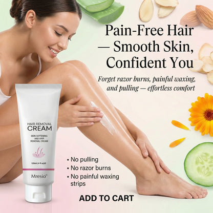 Mresio™  Pain-Free Hair Removal Cream|Hair-Free Skin in Just 10 Minutes — No Razor Needed