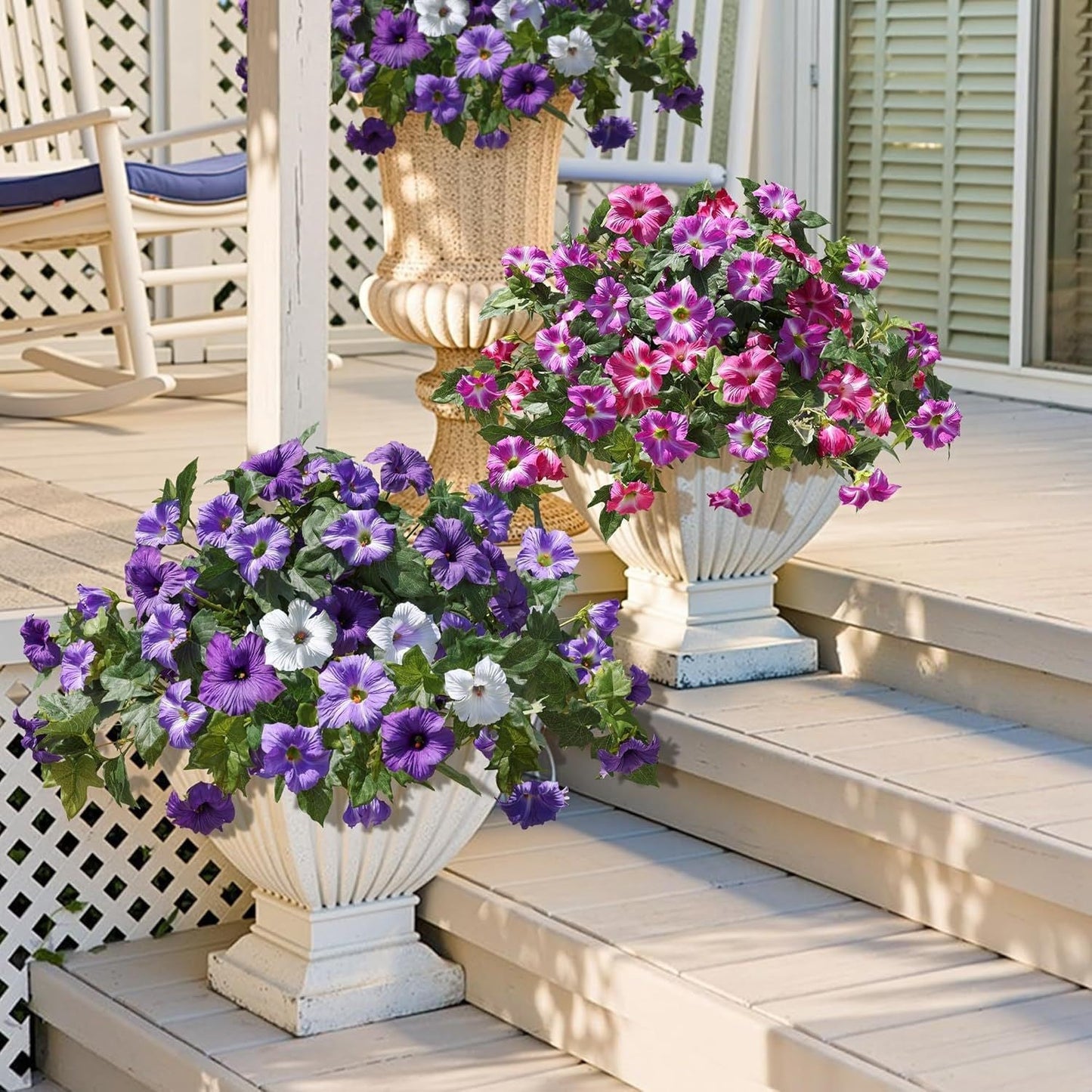 Artificial Fake Petunia Flowersfor Outdoor Decoration (2Pcs)