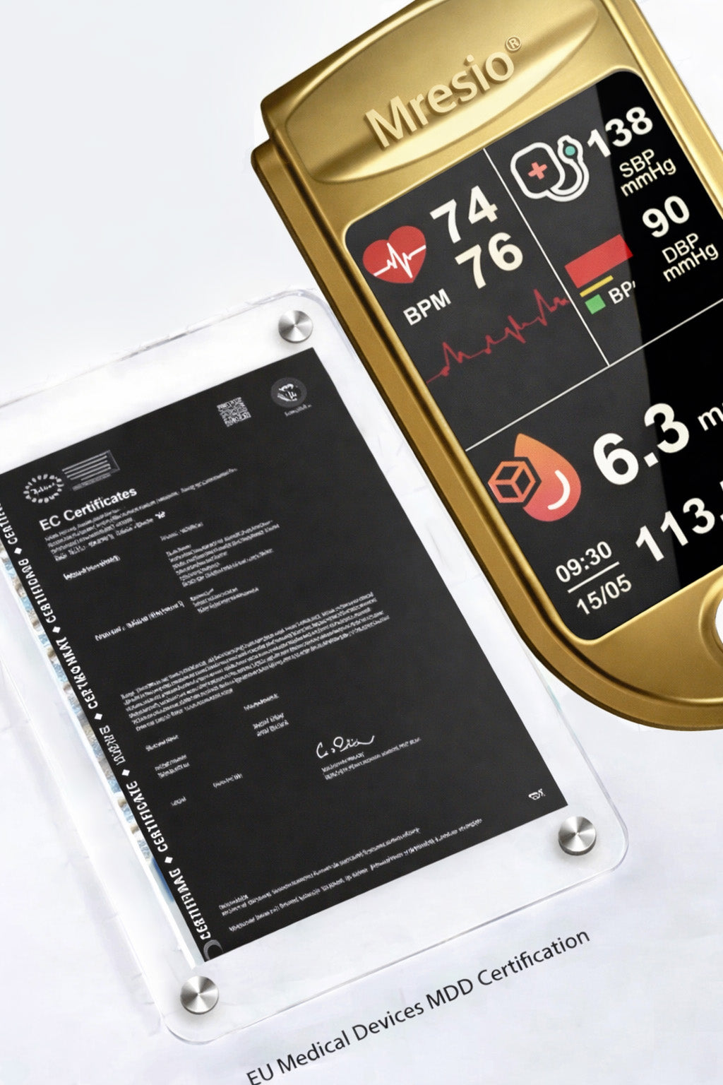 🩸Health America Subsidized Product |Mresio® Professional 12in1 Glucose & Vital Signs Monitor-Painless, Fast, Precise& FDA-Backed(Made in California, USA)