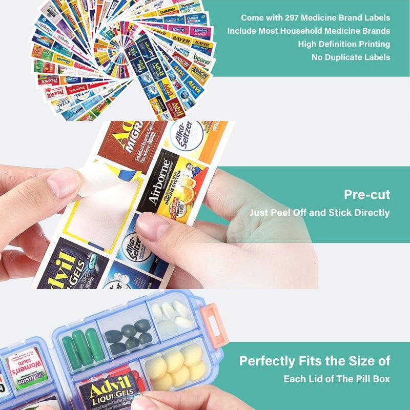 🌸Mother's Day Sale 50% OFF🔥Travel Pill Organizer Box (161 Labels for Customization)