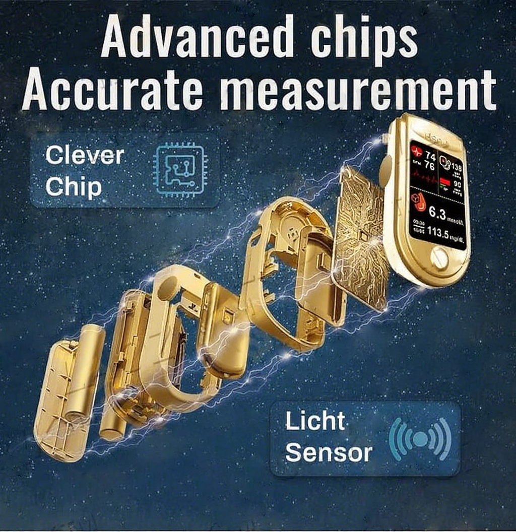 🩸Health America Subsidized Product |Mresio® Professional 12in1 Glucose & Vital Signs Monitor-Painless, Fast, Precise& FDA-Backed(Made in California, USA)